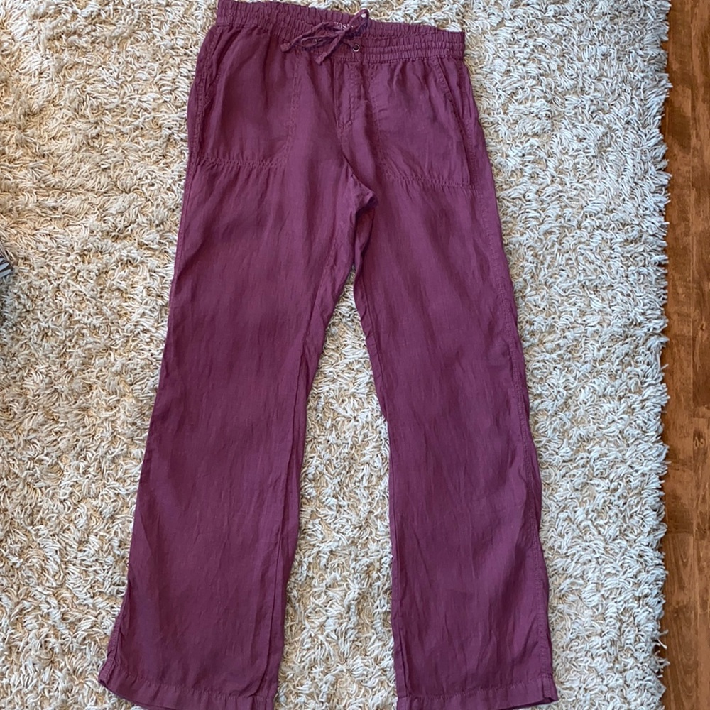 Caslon Linen Wide Leg Pants Size Small